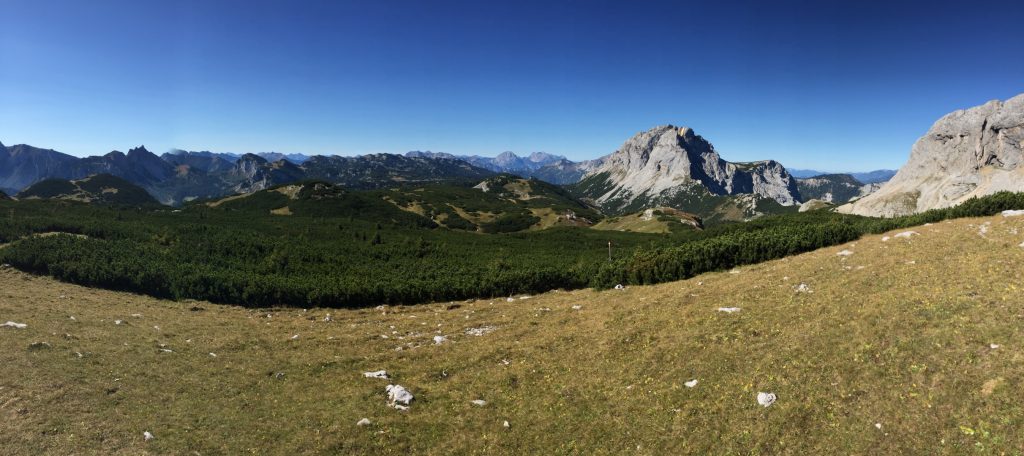 Impressive scenic view from the trail towards "Ebenstein"