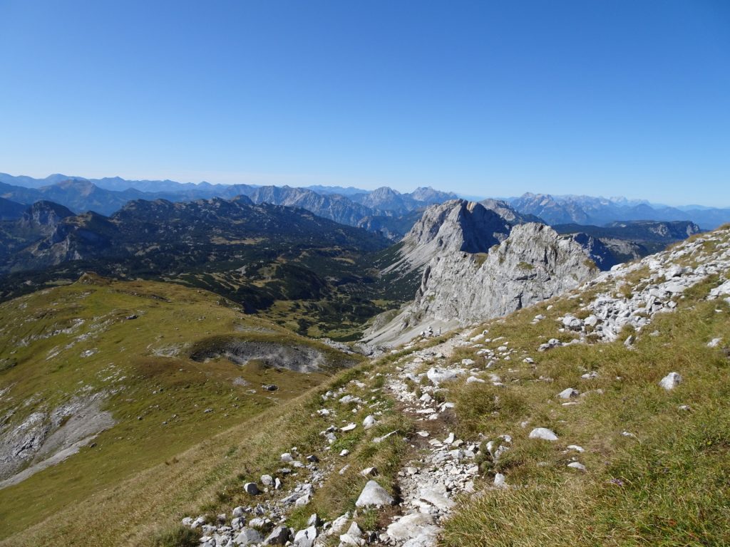 View back from the ascent towards "Großer Ebenstein"
