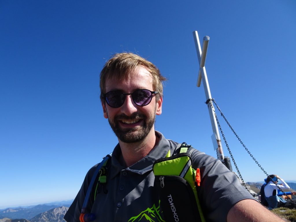 Stefan enjoys the view from the summit of "Großer Ebenstein"