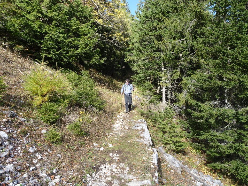 Robert descends via "Gsolhirnsteig"