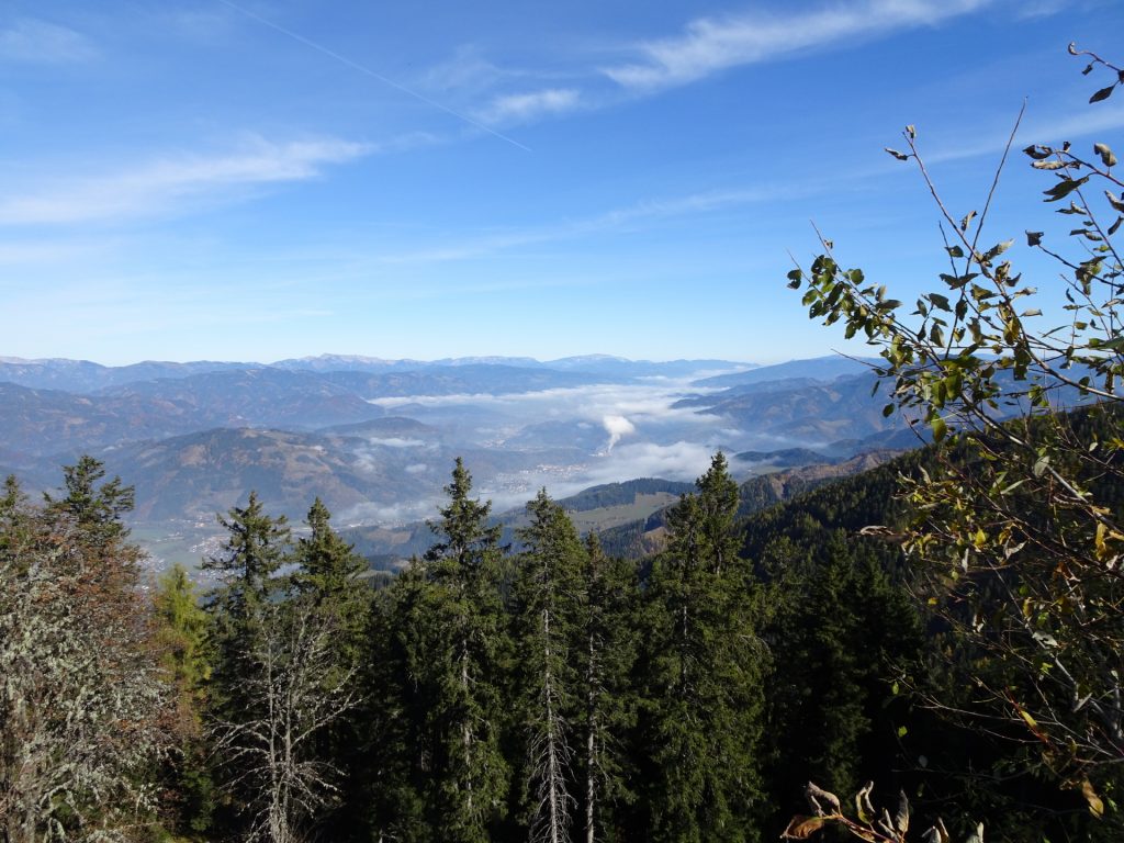 The fog over "Bruck an der Mur" clears up