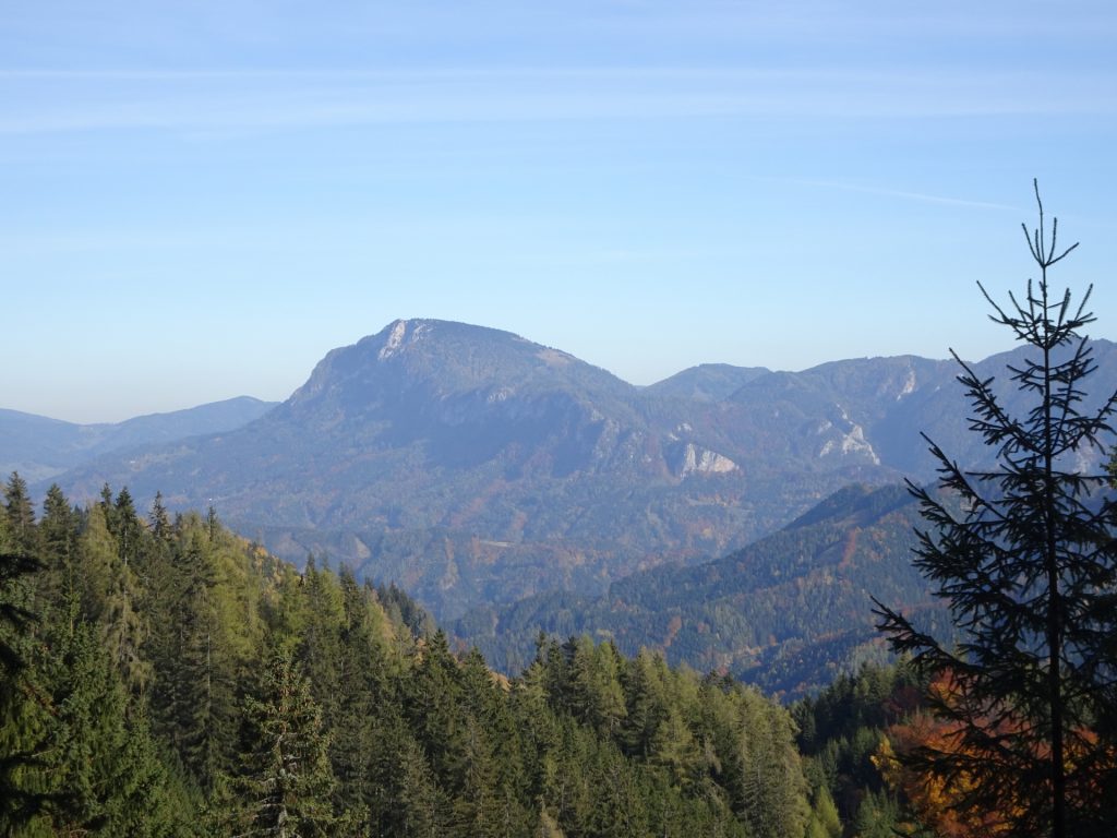 The "Hochlantsch" seen from the trail towards "Hochanger"