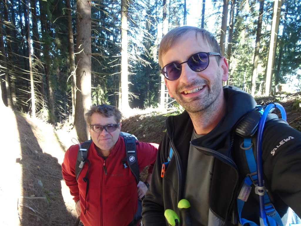 Robert and Stefan on the trail towards "Rosseck"