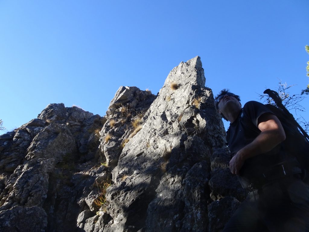 Robert at the "Westgrat" climbing route