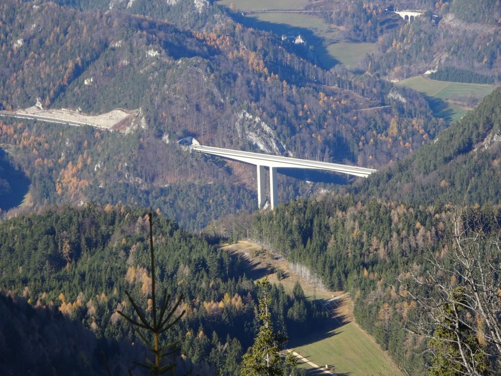 Impressive highway bridge seen from "Großer Otter"