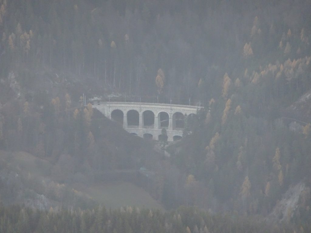 The iconic railway bridge seen from "Sonnwendstein"