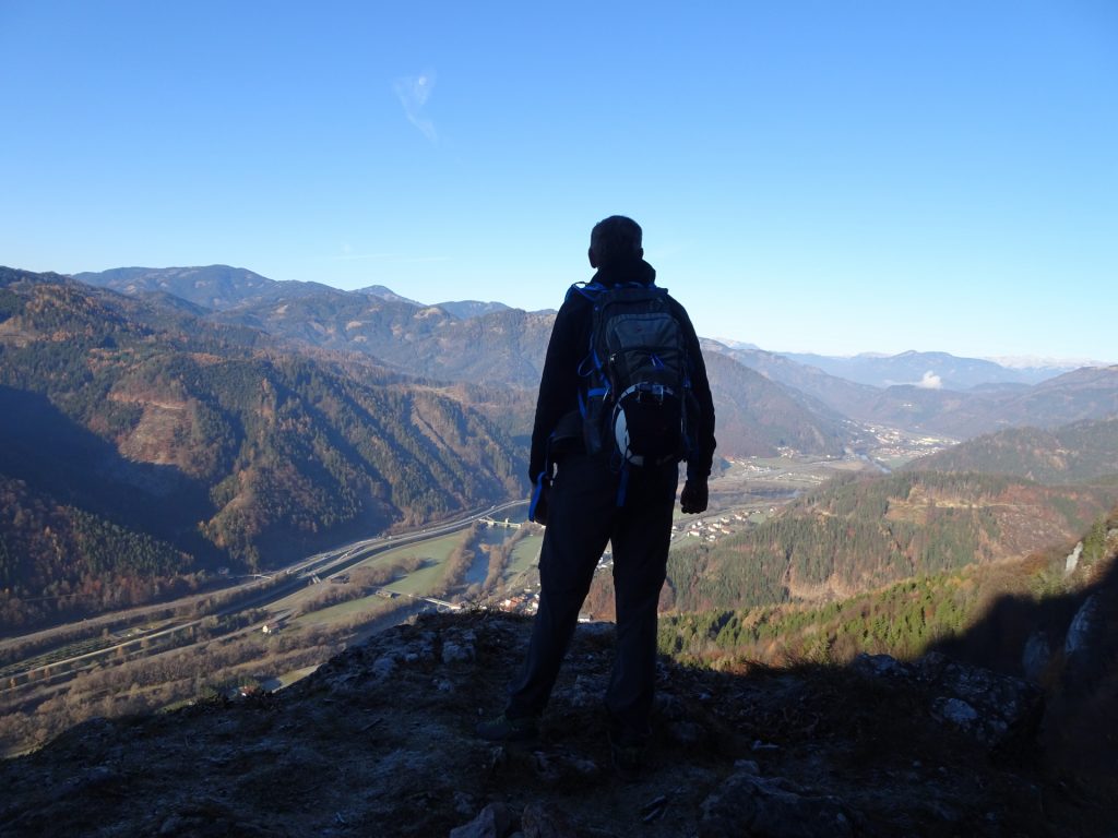 Stefan enjoys the view from the view point