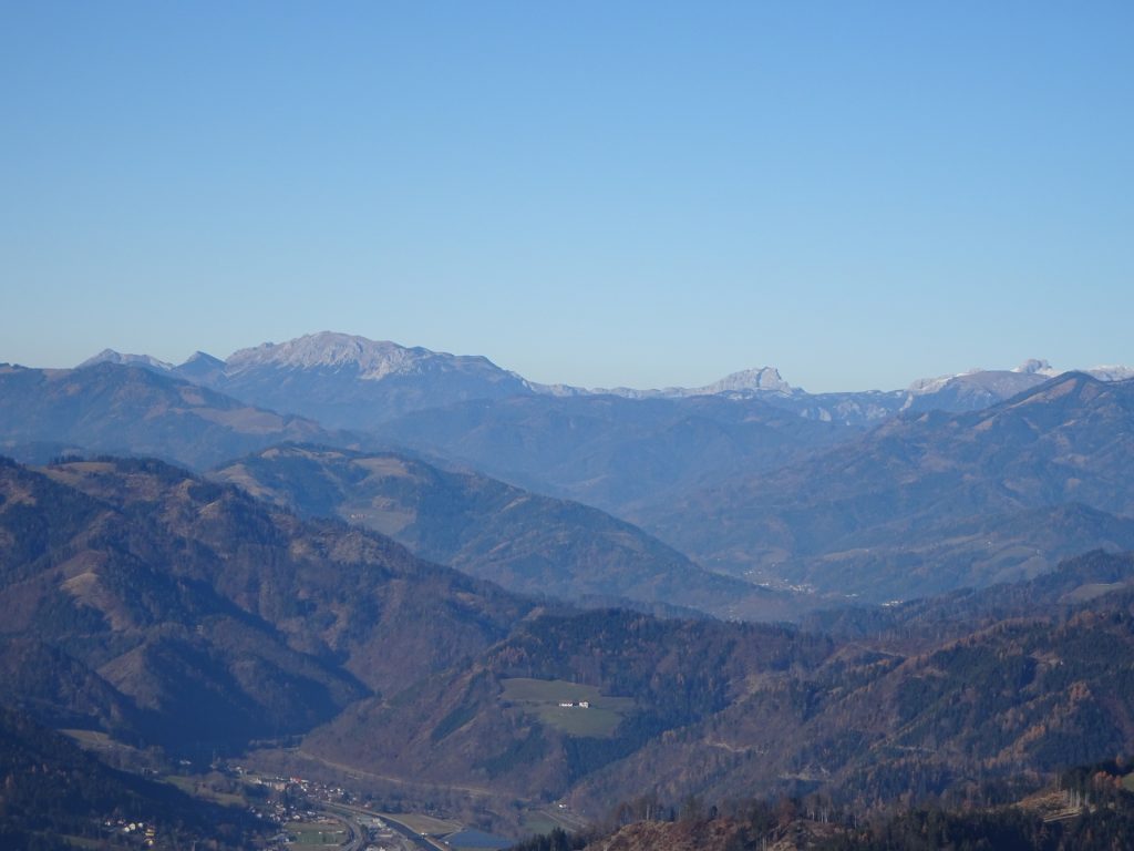 The "Brandstein" and "Ebenstein" seen from the trail towards "Rote Wand"