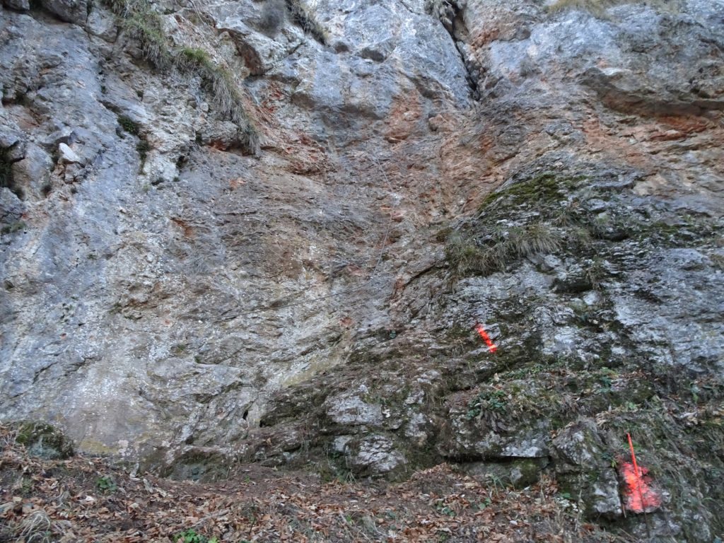 The start of the "Frohnleitner Band" Via Ferrata (D)