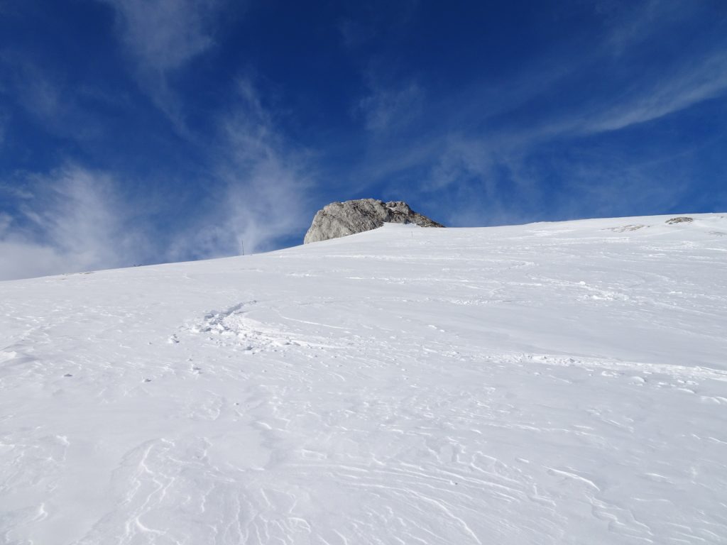 After some carving on the slope from <i>Kleiner Ebenstein</i> towards <i>Sonnschienalm</i>