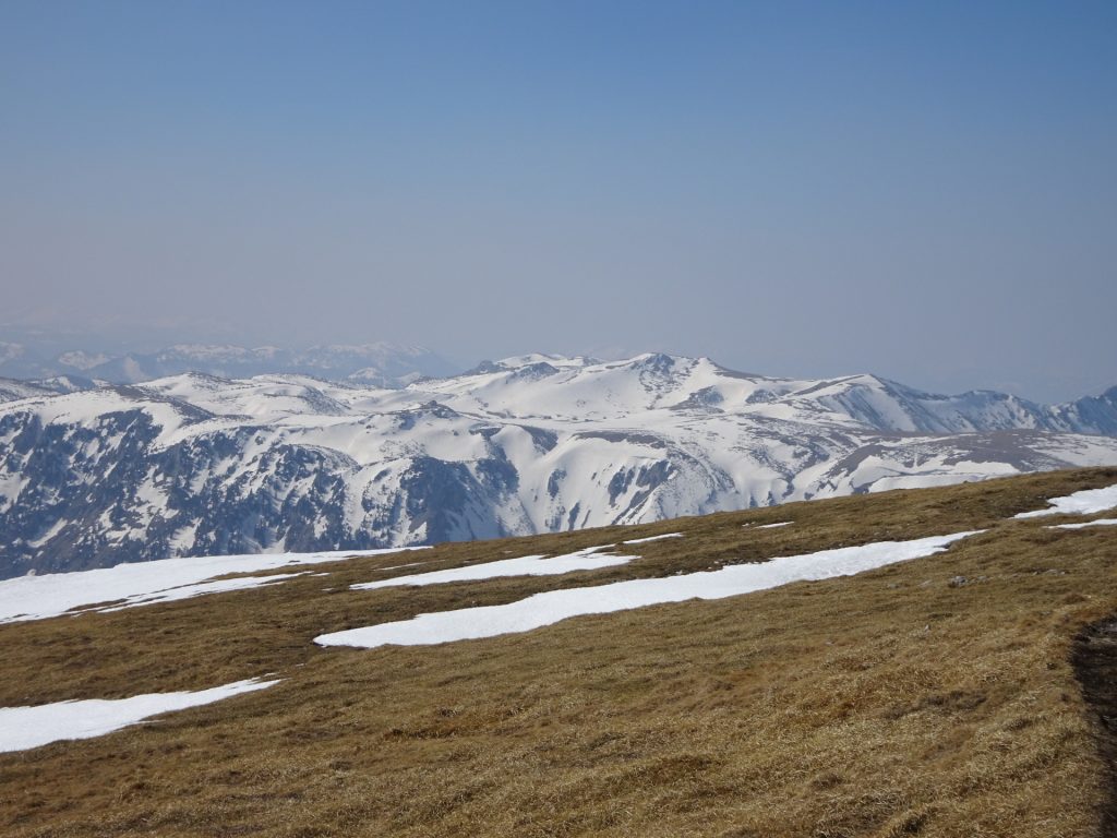 Amazing distance view from <i>Heukuppe</i> towards <i>Schneealpe</i>