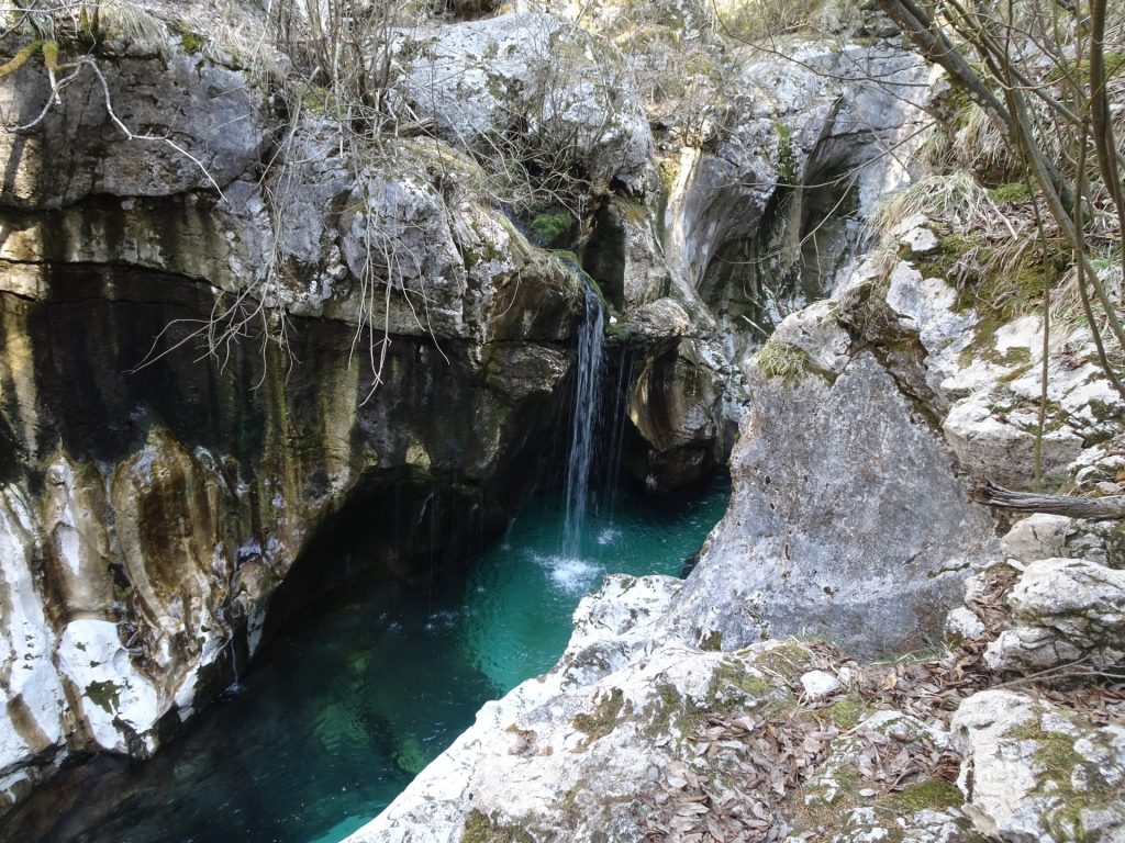 The beautiful small waterfalls