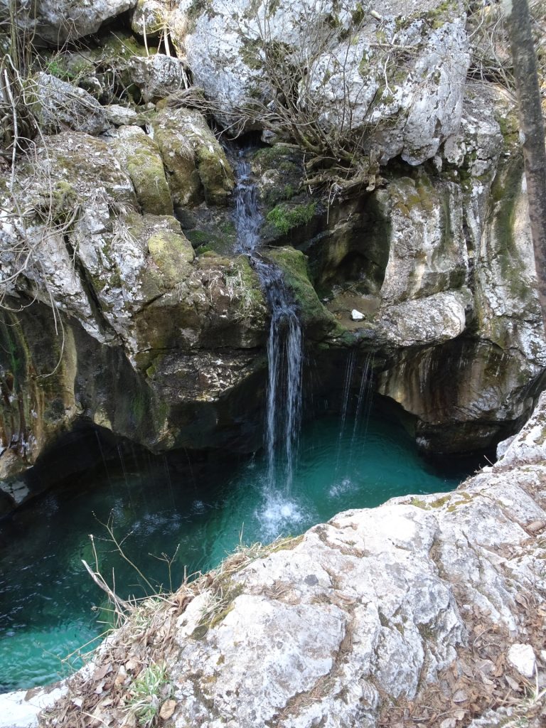The beautiful small waterfalls