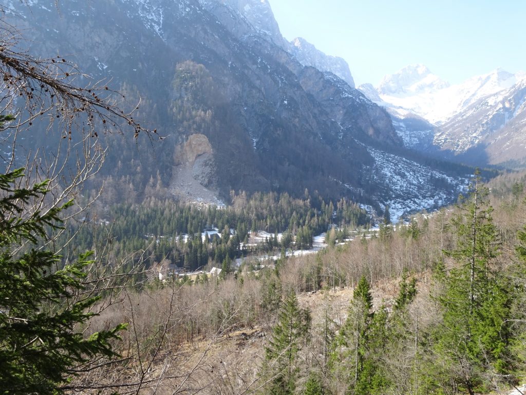 Looking into the valley from the trail
