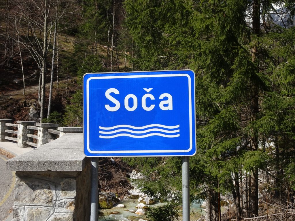 Crossing the Soča river