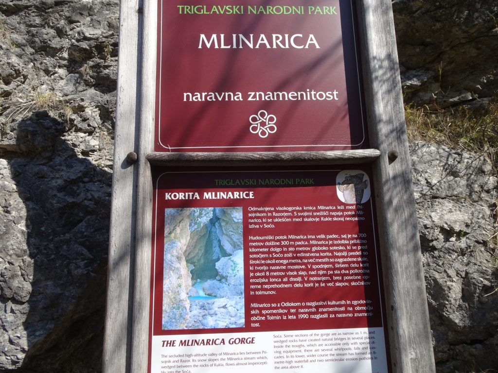 Approaching the <i>Mlinarica gorge</i>