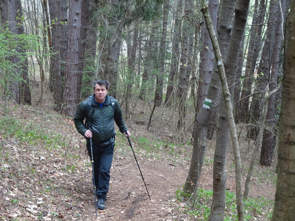 Robert hikes up the <i>Eselsteig</i>