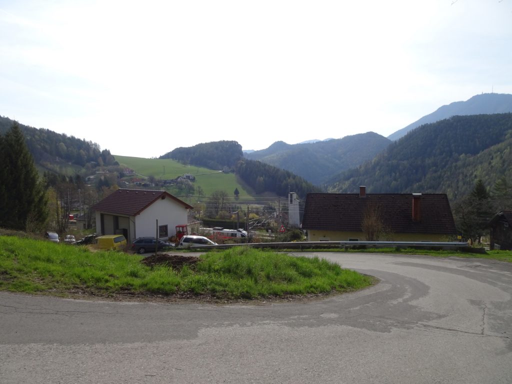 View back to train station from the street