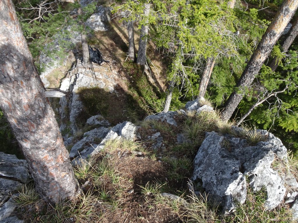 Climbed up one of the rocks