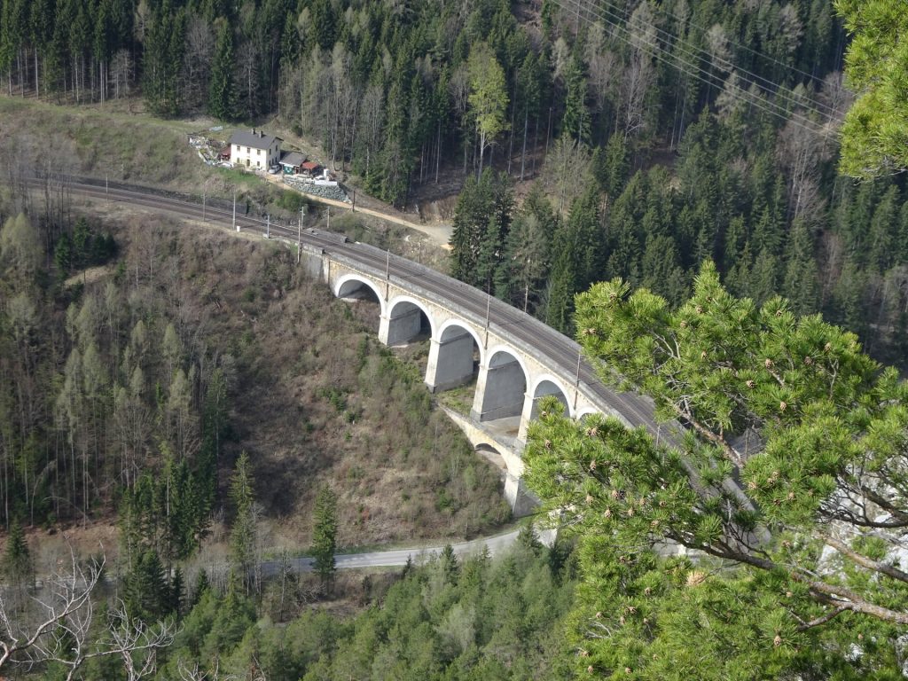 The viaduct seen from one of the rocks