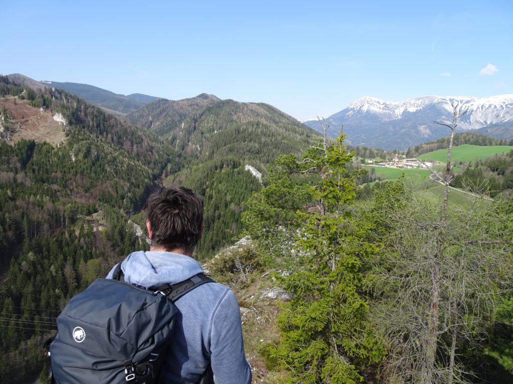 Robert enjoys the view from the <i>Polleroswand</i>