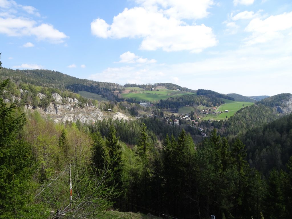 Hiking above the railway track