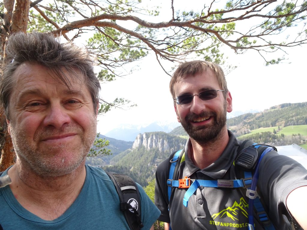 Robert and Stefan enjoying the view from <i>20 Schilling Blick</i>