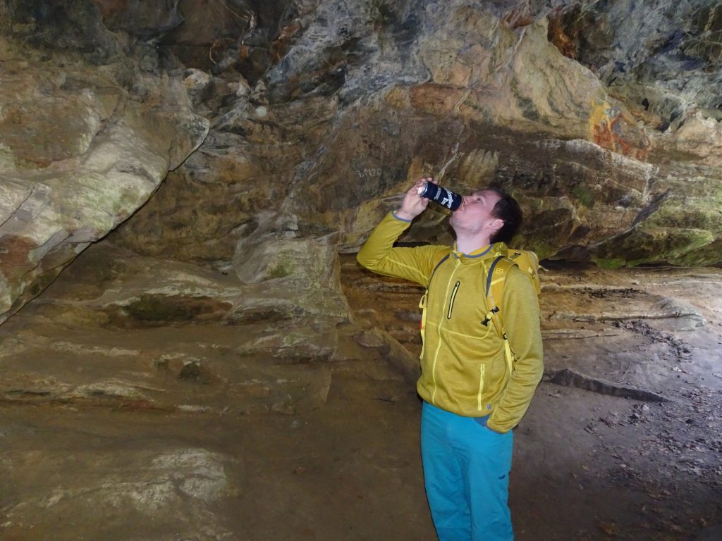Oliver properly enjoying the inside of <i>Gudenushöhle</i>