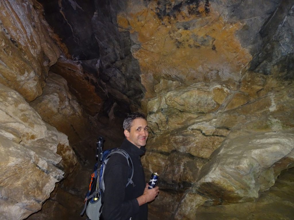 Bernhard is also carefully inspecting the <i>Gudenushöhle</i>