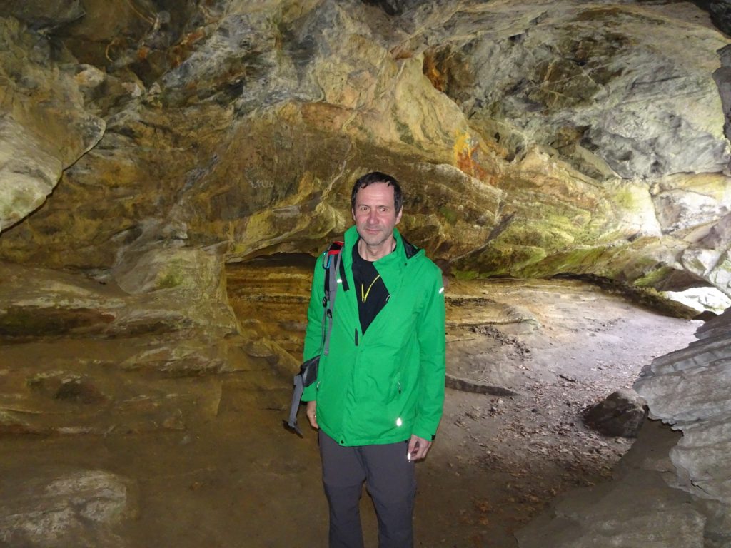 Hans is doubtful inside the <i>Gudenushöhle</i>