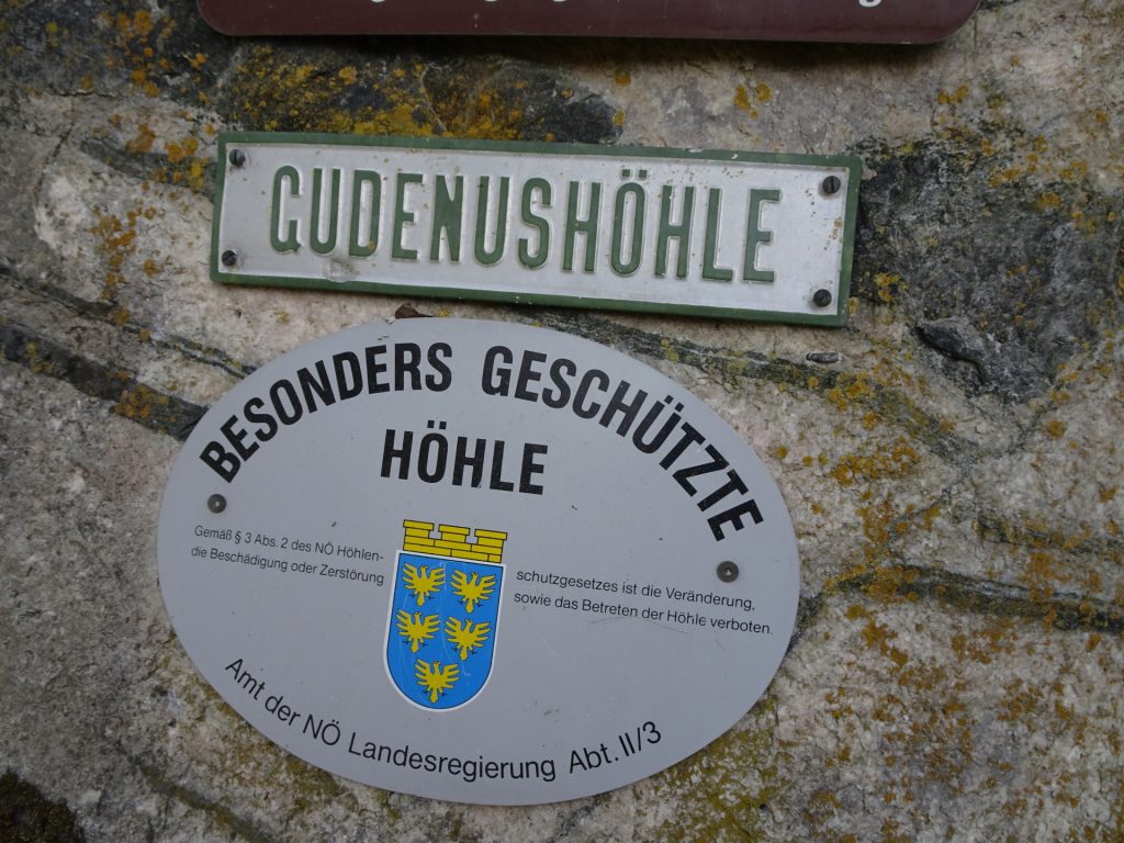 At the portal of <i>Gudenushöhle</i>