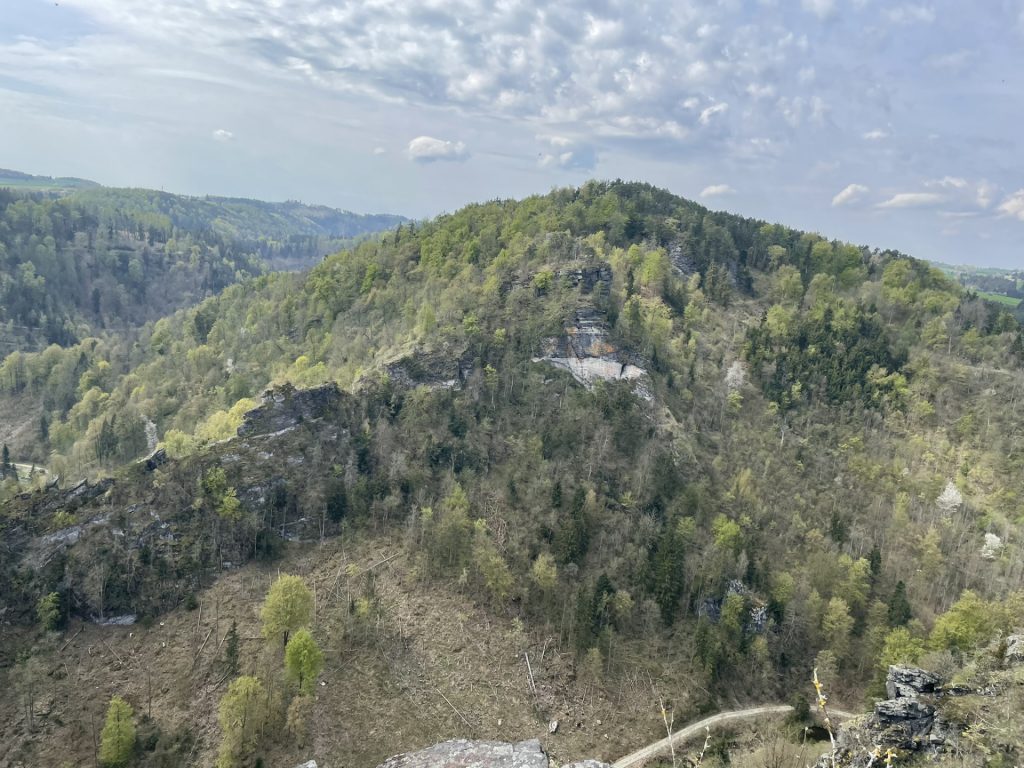 View towards <i>Teufelskirche</i> and <i>Teufelsrast</i> from <i>Wotansstein</i>