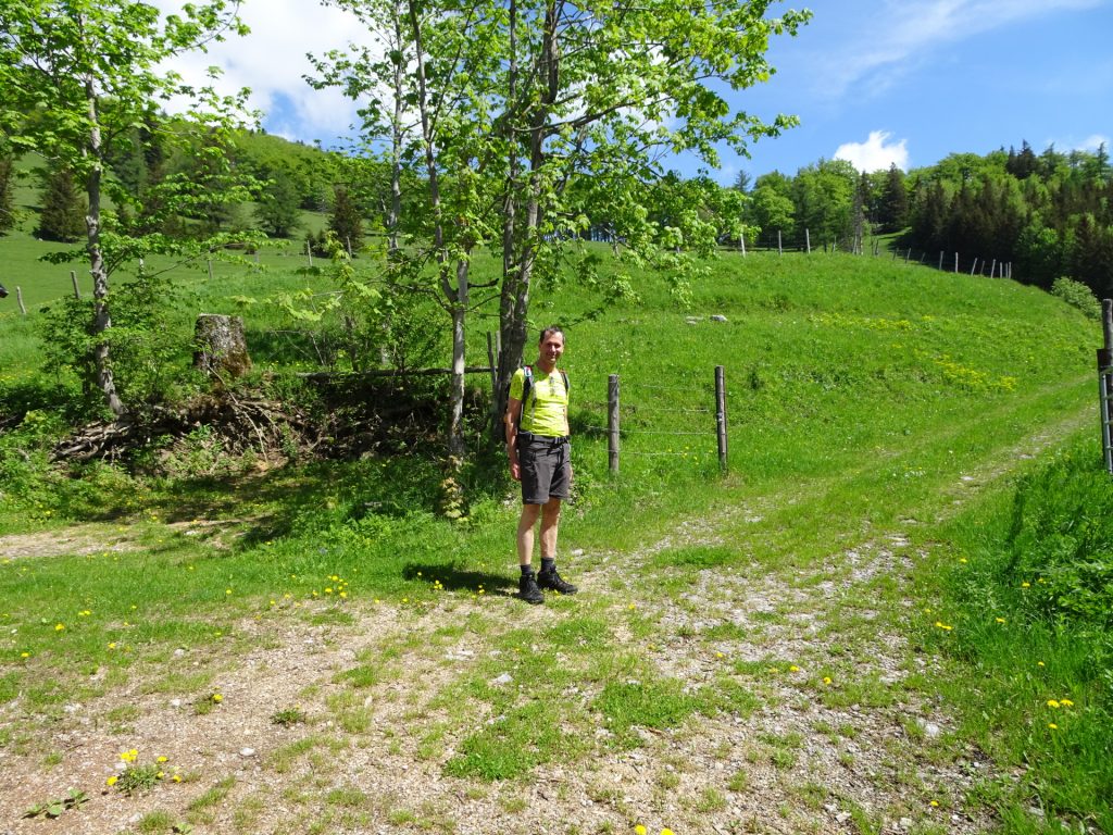 Hans at the <i>Zeissalm</i> (turn right here!)