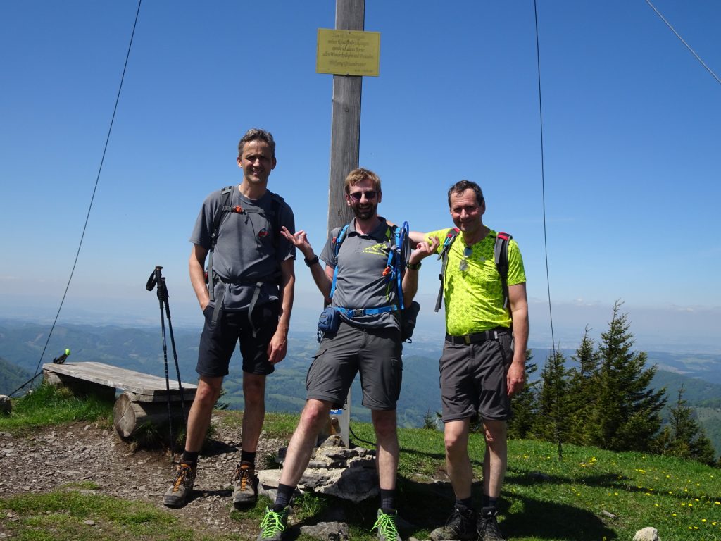 Bernhard, Stefan and Hans at the summit of <i>Reisalpe</i>