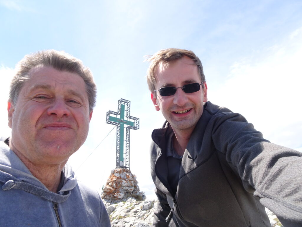 Robert and Stefan on the summit of <i>Krummbachstein</i>