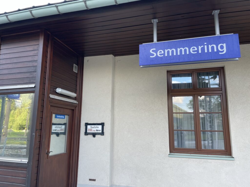 At the train station of <i>Semmering</i>