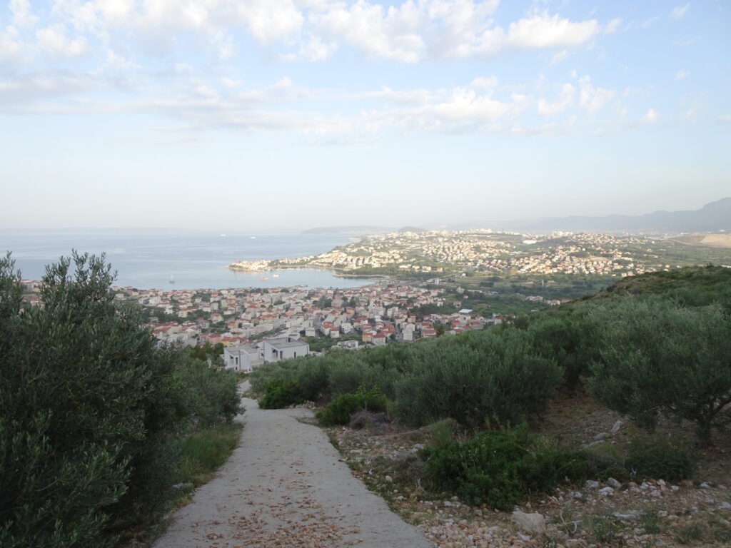 View back from the hiking trail