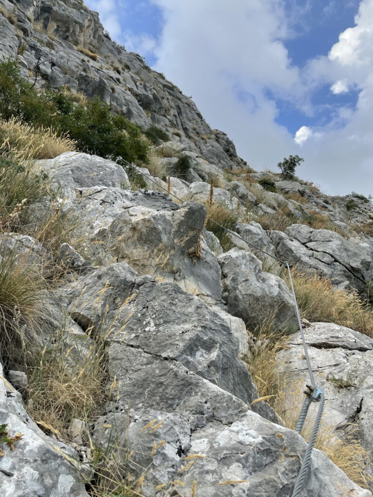 Climbing up Via Ferrata <i>Perunika</i>