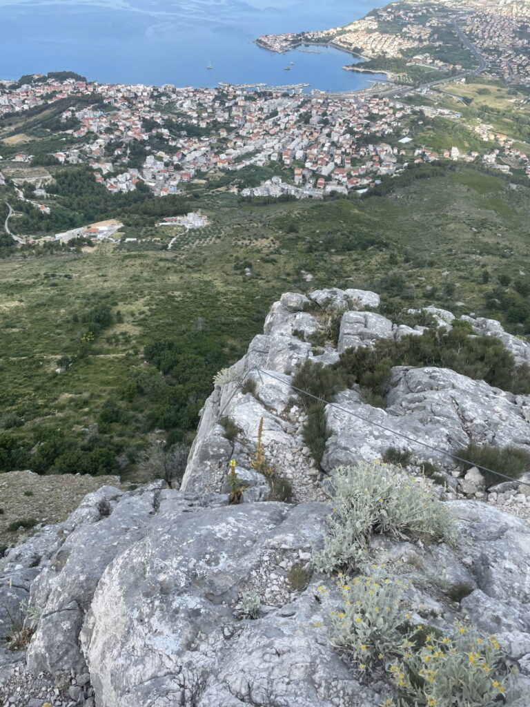 View back at the via ferrata