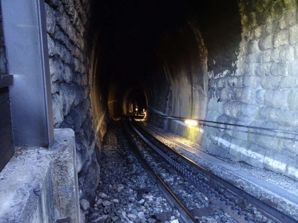 View inside the tunnel