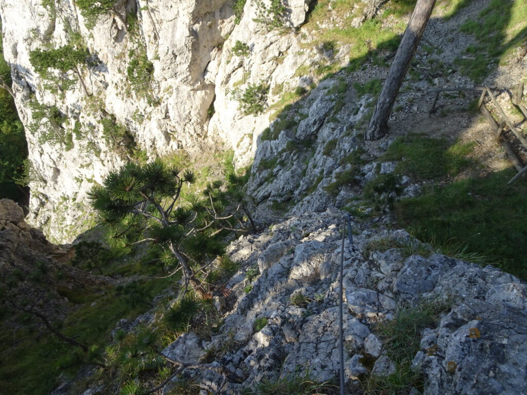 View back into <i>Coloir</i> from the ridge at the exit