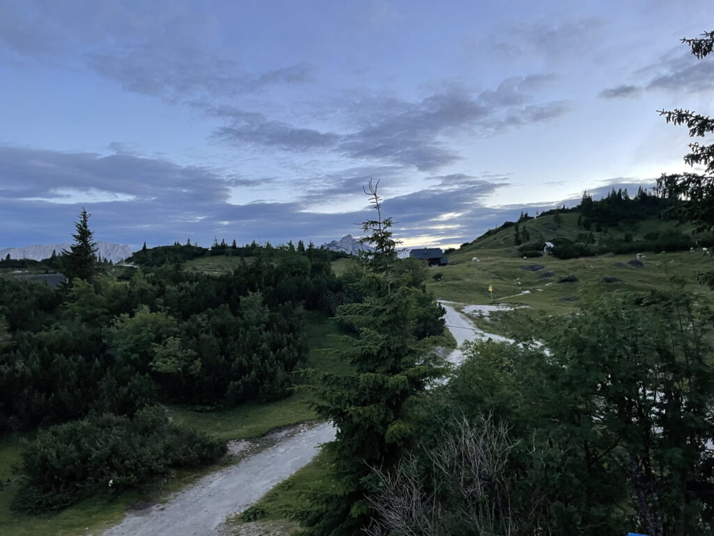 Sunset at <i>Sonnschienalm</i>