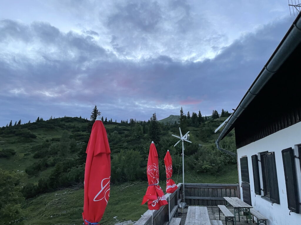 Sunset at <i>Sonnschienalm</i>