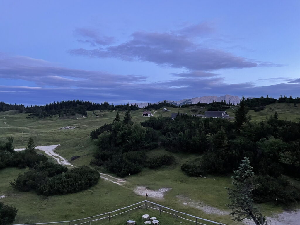 Sunset at <i>Sonnschienalm</i>