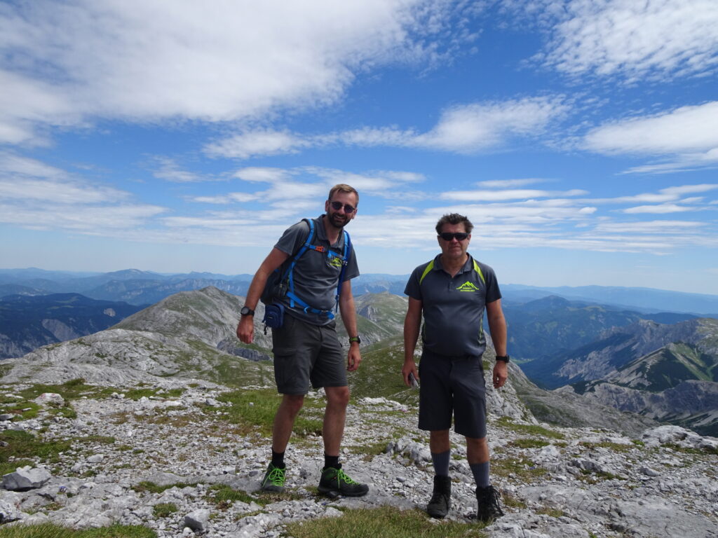 Stefan and Robert at the summit of <i>Hochschwab</i>