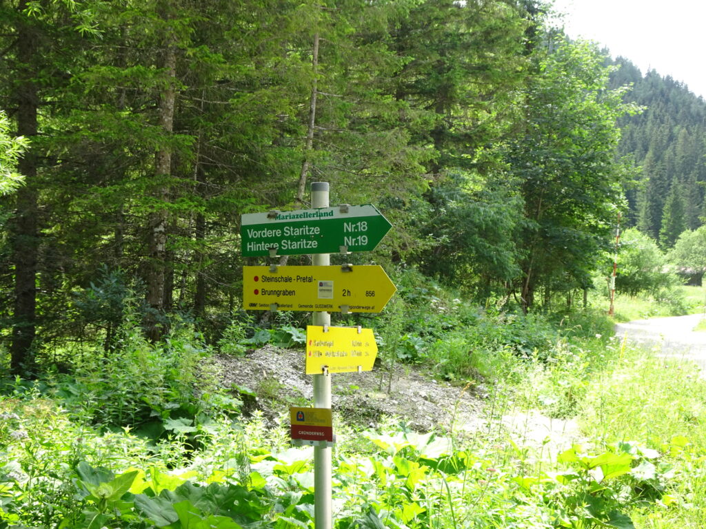 Follow the trail towards <i>Brunngraben</i>