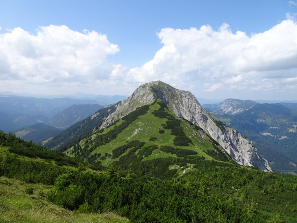 View back on <i>Wildkamm</i> from the trail up to <i>Hohe Veitsch</i>