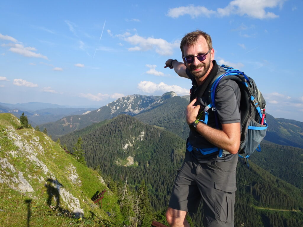 Stefan points out that he came from there (Wildkamm and Hohe Veitsch)