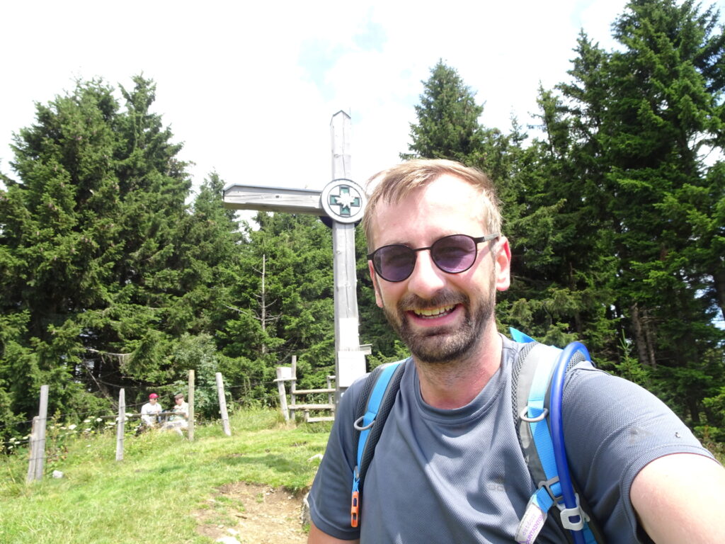 Stefan enjoys the view from the summit of <i>Heulantsch</i>