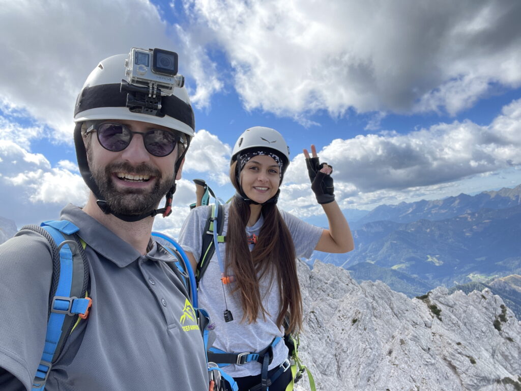 Stefan and Eliane at the summit of <i>Vellacherturm</i>